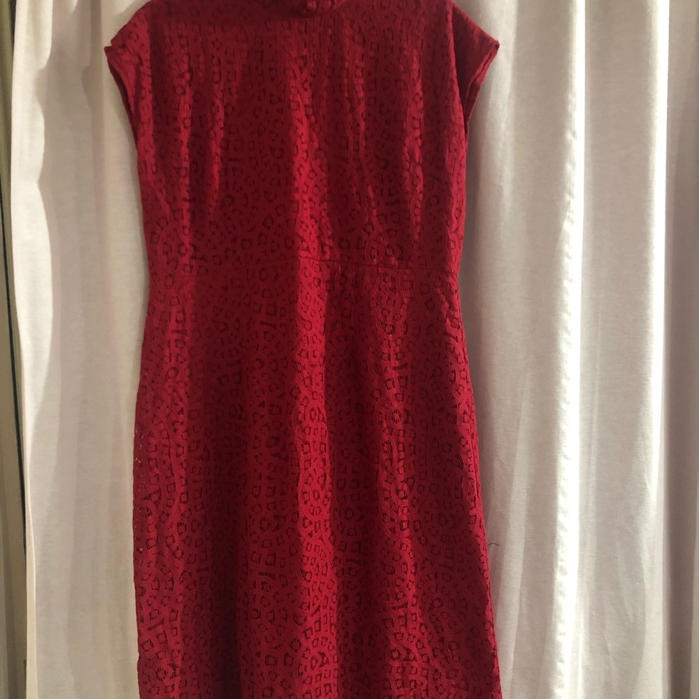 X large red lace dress